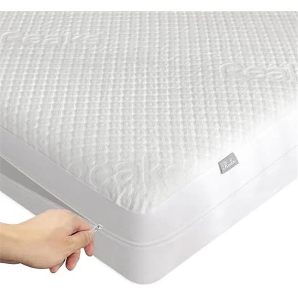 King Size Bamboo Rayon Mattress Protector with Zipper - 100% Waterproof Zippered